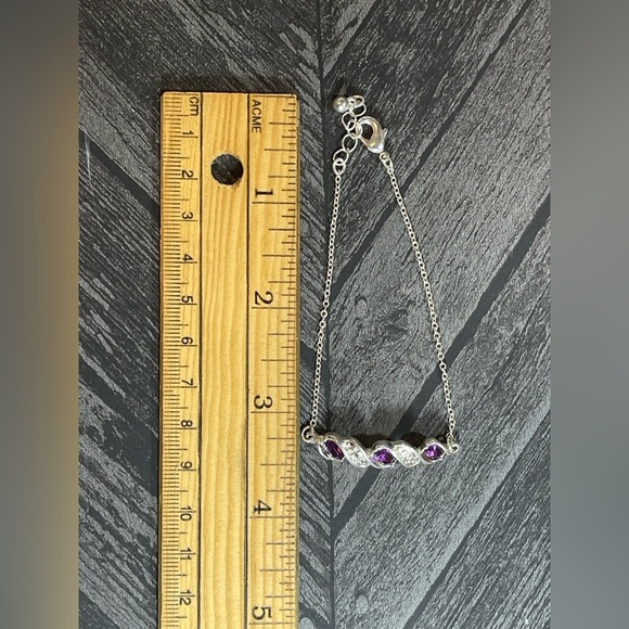 Vintage NRT Avon Purple Amethyst Necklace Bracelet and Earring Set - Picture 9 of 10